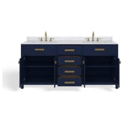 MOD The Savoy Bathroom Vanity, Double Sink, 72", Monarch Blue, Freestanding -Kraus Shop 6f113a9603d046de 4353 w800 h800 b1 p0