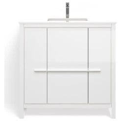 MOD Esconde Bath Vanity, High Gloss White, 36", Single Sink, Freestanding -Kraus Shop 6f21fc8803c74374 8155 w800 h800 b1 p0