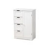 Wholesale Interiors Baxton Studio Modern Storage Cabinet With White Finish SR191194-White-Cabinet