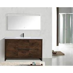 Bathroom Vanity Wholesale INC. MOD 60" Single Bathroom Vanity In Rosewood -Kraus Shop 6f818f310baba336 2508 w800 h800 b0 p0