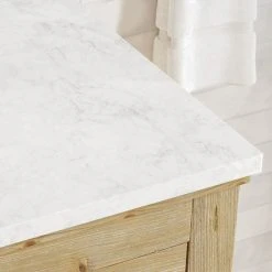 MOD Rawley Bath Vanity, Weathered Fir, 55", Single Sink, Marble Top, Freestanding -Kraus Shop 70a131ea034728b9 2242 w800 h800 b0 p0