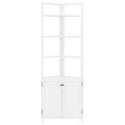 Bolton Furniture, Inc. Dover 25"W X 68"H Corner Storage Cabinet, 2 Doors And Open Shelving
