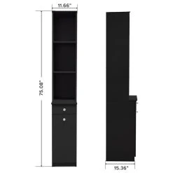 Impressions Vanity Company Slaystation® Vanity Storage Cabinet, Black -Kraus Shop 70e125860144ed19 3959 w800 h800 b1 p0