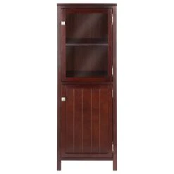 Winsome Brooke Jelly 2-Section Cupboard, Walnut 9 Winsome Brooke Jelly 2-Section Cupboard, Walnut -Kraus Shop 7211d6f60f086d49 6537 w800 h800 b1 p0