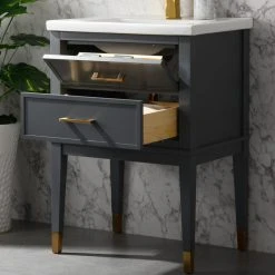 Urban Furnishing Clara 24" Single Bathroom Vanity In Gray With Porcelain Top -Kraus Shop 73b169d60efd0257 2576 w800 h800 b0 p0