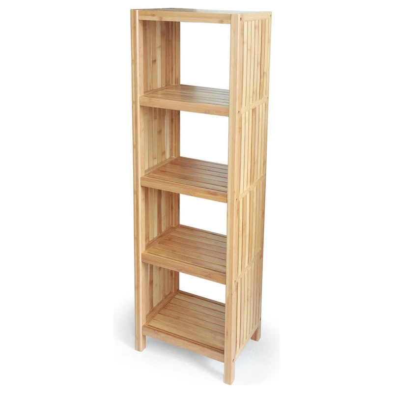 ToiletTree Products ToiletTree Deluxe Bamboo Freestanding Shelf, 5-Tier 4 ToiletTree Products ToiletTree Deluxe Bamboo Freestanding Shelf, 5-Tier - Image 2