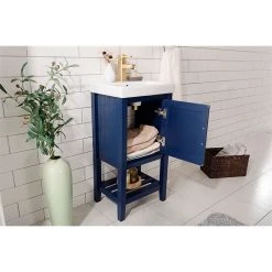 Legion Furniture Contemporary 18" Single Bathroom Vanity In Blue With White Ceramic Top -Kraus Shop 74d1234a0f5aaa67 2534 w800 h800 b0 p0