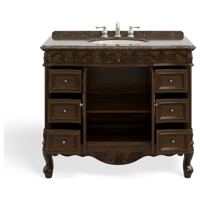 MOD The Agnes Bathroom Vanity, Single Sink, 42", Brown, Freestanding 14 MOD The Agnes Bathroom Vanity, Single Sink, 42", Brown, Freestanding - Image 12