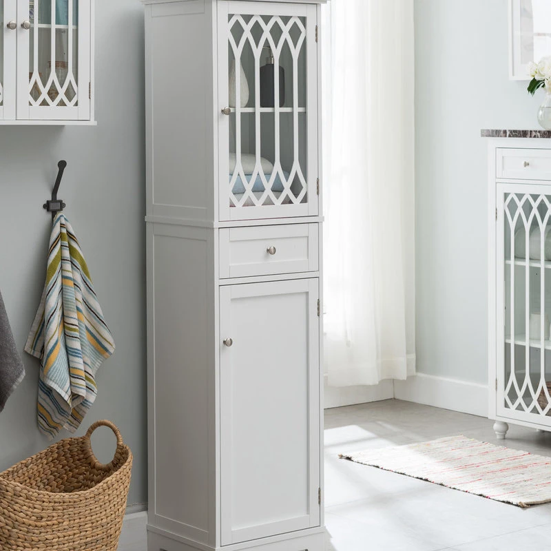 Pilaster Design Helsinki Freestanding Bathroom Storage Tower Organizer With Cabinets 4 Pilaster Design Helsinki Freestanding Bathroom Storage Tower Organizer With Cabinets - Image 2