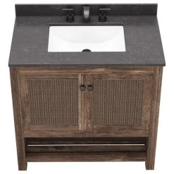 MOD Dale Bath Vanity, Single Sink, 36", Rustic Brown, Freestanding -Kraus Shop 77e1905d03d044a2 6146 w800 h800 b1 p0