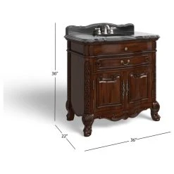 MOD The Wallingford Bathroom Vanity, Single Sink, 36", Brown, Freestanding -Kraus Shop 7831804a03d991ff 0707 w800 h800 b1 p0
