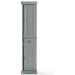 Crosley Furniture Seaside Tall Coastal Wooden Linen Cabinet In Distressed Gray -Kraus Shop 7ae103b301ae27f8 5262 w800 h800 b1 p0