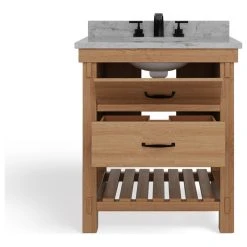 MOD Bosque Bath Vanity, Driftwood, 30", Single Sink, Undermount, Freestanding -Kraus Shop 7af1030703acfe55 7403 w800 h800 b1 p0