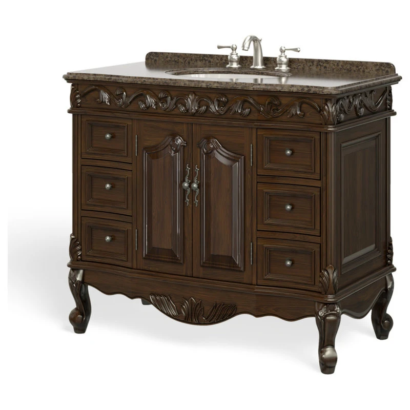 MOD The Agnes Bathroom Vanity, Single Sink, 42", Brown, Freestanding 12 MOD The Agnes Bathroom Vanity, Single Sink, 42", Brown, Freestanding - Image 10