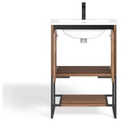 MOD Foundry Bath Vanity, Walnut, 24", Integrated Single Sink, Freestanding 26 MOD Foundry Bath Vanity, Walnut, 24", Integrated Single Sink, Freestanding -Kraus Shop 7c21fb15034726dd 1824 w800 h800 b1 p0