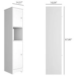 RST Brands Pinion Mid-century Modern Linen Cabinet, White Veneer -Kraus Shop 7c91dc4101854e6f 9114 w800 h800 b1 p0