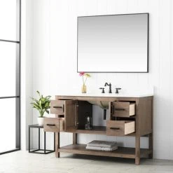 Urban Furnishing Harvey Farmhouse Bathroom Sink Vanity Brown Spruce, 48" -Kraus Shop 7cb1e4b0016a7442 5307 w800 h800 b0 p0