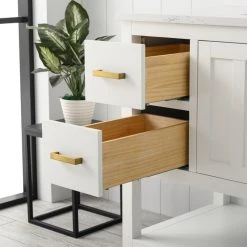 Urban Furnishing Henry Bathroom Sink Vanity Set, Carrara White Quartz Top, Base: White, 48" 24 Urban Furnishing Henry Bathroom Sink Vanity Set, Carrara White Quartz Top, Base: White, 48" -Kraus Shop 7ec12fdf02619831 6437 w800 h800 b0 p0