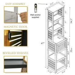 EVIDECO Bathroom Linen Storage Tower Cabinet Mahe Bamboo - Wood, Elements 11 EVIDECO Bathroom Linen Storage Tower Cabinet Mahe Bamboo - Wood, Elements -Kraus Shop 7ff1cd03035aa8b0 1453 w800 h800 b1 p0