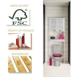 EVIDECO Over The Toilet Storage Cabinet Bathroom Mahe Bamboo - Wood, Miami -Kraus Shop 8001f02f032486d1 1464 w800 h800 b1 p0