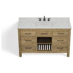 MOD Rawley Bath Vanity, Weathered Fir, 55", Single Sink, Marble Top, Freestanding -Kraus Shop 8011435a034728d5 2242 w800 h800 b1 p0