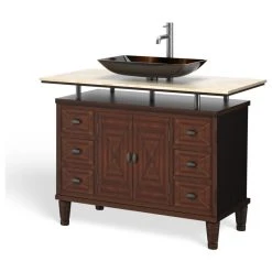 MOD The Woodard Bathroom Vanity, Single Sink, 48", Brown, Freestanding -Kraus Shop 8281617e03d991de 3393 w800 h800 b1 p0