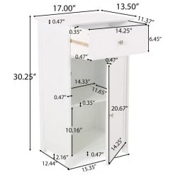 GDFStudio Chloe Modern Bathroom Storage Cabinet, Matte White -Kraus Shop 8301668f02eb9189 1497 w800 h800 b1 p0
