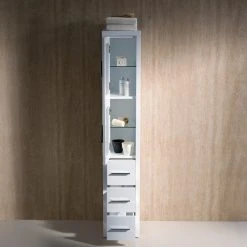 Fresca Torino Espresso Tall Bathroom Linen Side Cabinet, White -Kraus Shop 84810cd10f08f69d 6917 w800 h800 b0 p0