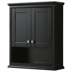Wyndham Collection Deborah Over-the-Toilet Wall-Mounted Storage Cabinet In Dark Espresso