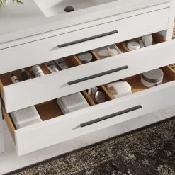 MOD Celios Bathroom Vanity, Single Sink, 48", White With Black Trim, Freestanding -Kraus Shop 8581bcdb03d05708 8556 w800 h800 b0 p0