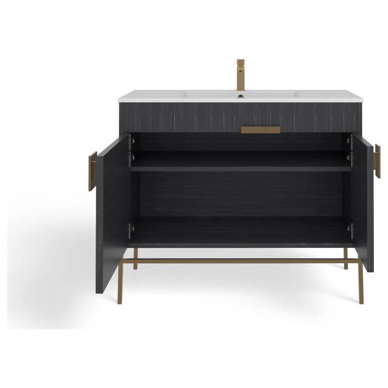 MOD The Lancado Bathroom Vanity, Single Sink, 40", Dawn Gray, Freestanding 14 MOD The Lancado Bathroom Vanity, Single Sink, 40", Dawn Gray, Freestanding - Image 12