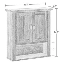 RiverRidge Home RiverRidge Hayward Two-Door Transitional Wood Wall Cabinet In Light Veneer Brown 9 RiverRidge Home RiverRidge Hayward Two-Door Transitional Wood Wall Cabinet In Light Veneer Brown -Kraus Shop 86f1fc3f03b7bf7d 0041 w800 h800 b1 p0