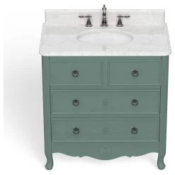 MOD The Clara Bathroom Vanity, Single Sink, 34", Vintage Blue, Freestanding -Kraus Shop 8751610703d99175 3244 w800 h800 b1 p0