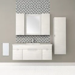 Cutler K&B Textures Floating Linen Cabinet, Contour White 7 Cutler K&B Textures Floating Linen Cabinet, Contour White -Kraus Shop 89f171d906c77bd3 3618 w800 h800 b0 p0