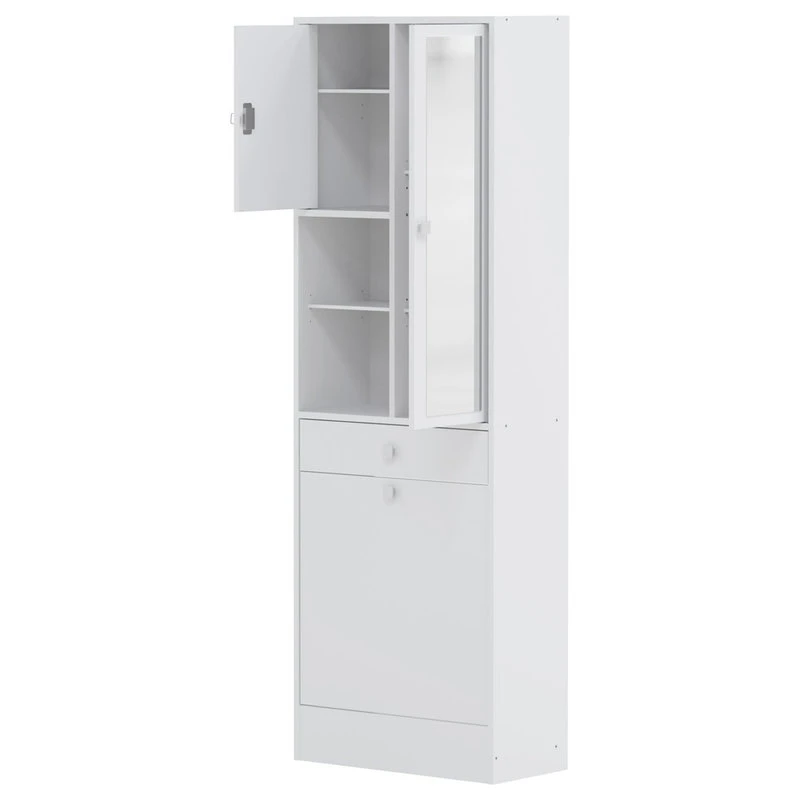Symbiosis Combi Column With Laundry Compartment, White 5 Symbiosis Combi Column With Laundry Compartment, White - Image 3