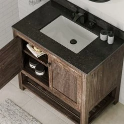 MOD Dale Bath Vanity, Single Sink, 36", Rustic Brown, Freestanding -Kraus Shop 8a81d0e403d0445e 6146 w800 h800 b0 p0