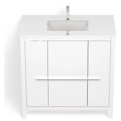 MOD Esconde Bath Vanity, High Gloss White, 36", Single Sink, Freestanding -Kraus Shop 8b21853f03c7437e 8155 w800 h800 b1 p0
