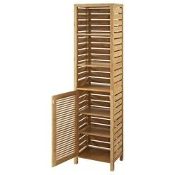 Linon Home Decor Products Linon Bracken Three Shelf Bamboo Tower In Natural Brown -Kraus Shop 8ce1eb410889552d 7908 w800 h800 b1 p0
