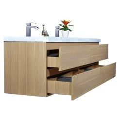 Bathroom Vanity Wholesale INC. MOB 72" Double Sink Wall Mounted Vanity With Acrylic Sink, White Oak -Kraus Shop 8fe1453600a0a0d9 4134 w800 h800 b1 p0