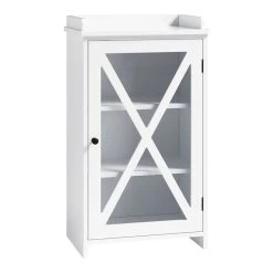 Sauder Cottage Road Cabinet White In Engineered Wood-White