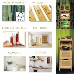 EVIDECO Bathroom Linen Storage Floor Cabinet Mahe Bamboo - Wood, Mahe 9 EVIDECO Bathroom Linen Storage Floor Cabinet Mahe Bamboo - Wood, Mahe -Kraus Shop 90219b6b02fffb48 1718 w800 h800 b0 p0
