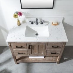 Urban Furnishing Harvey Farmhouse Bathroom Sink Vanity Brown Spruce, 42" -Kraus Shop 90c1c62e0056fd3f 5307 w800 h800 b0 p0