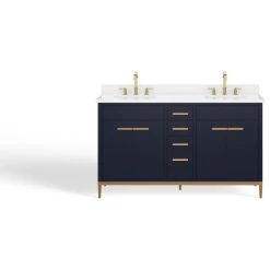 MOD The Wimberley Bathroom Vanity, Double Sink, 60", Navy Blue, Freestanding -Kraus Shop 91919c1c03d99173 3173 w800 h800 b1 p0
