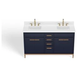 MOD The Wimberley Bathroom Vanity, Double Sink, 60", Navy Blue, Freestanding -Kraus Shop 91d1d3ba03d99181 3173 w800 h800 b1 p0