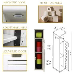 EVIDECO 2 In 1 Toilet Roll Holder And Storage Unit Cabinet, Miami White 9 EVIDECO 2 In 1 Toilet Roll Holder And Storage Unit Cabinet, Miami White -Kraus Shop 937137ba032489cf 9538 w800 h800 b1 p0