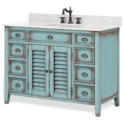 MOD The Aurora Bathroom Vanity, Single Sink, 47", Blue, Freestanding -Kraus Shop 93c127cc03d9912c 9931 w800 h800 b1 p0