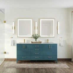 MOD Lagoon Bathroom Vanity, Royal Green, 72", Double, Without Mirror, Freestanding