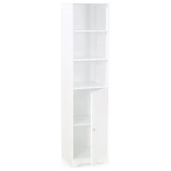GDFStudio Lauren Modern Free Standing Bathroom Linen Tower Storage Cabinet, Matte White -Kraus Shop 96a138dc0f90586b 0826 w800 h800 b1 p0