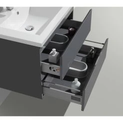 Bathroom Vanity Wholesale INC. Moreno Mob 30" Wall-Mounted Single Bathroom Vanity In High Gloss Gray -Kraus Shop 96e145680e2b01ed 2508 w800 h800 b0 p0