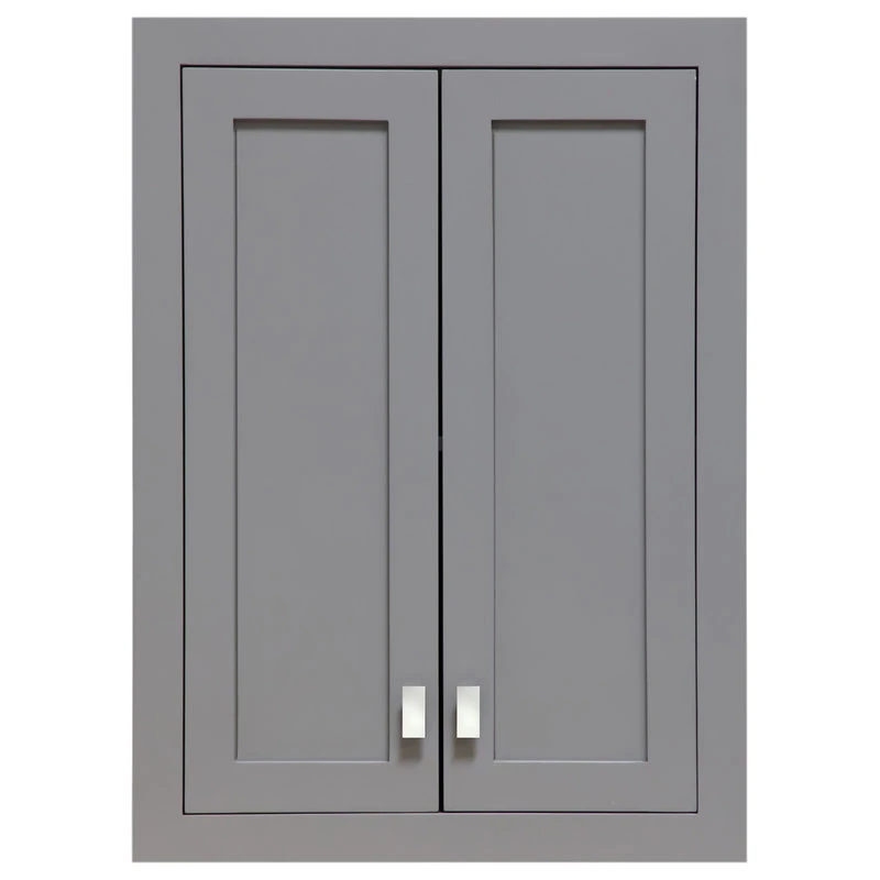 Water Creation Madison 24" W X 33" H X 8" D Bath Storage Wall Cabinet, Cashmere Grey 3 Water Creation Madison 24" W X 33" H X 8" D Bath Storage Wall Cabinet, Cashmere Grey